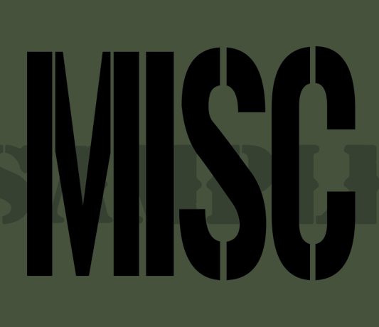 MISC - Black - Stencil   - .30Cal (NC)