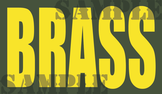 BRASS - Sticker - Yellow - Standard  - .50Cal (NC)
