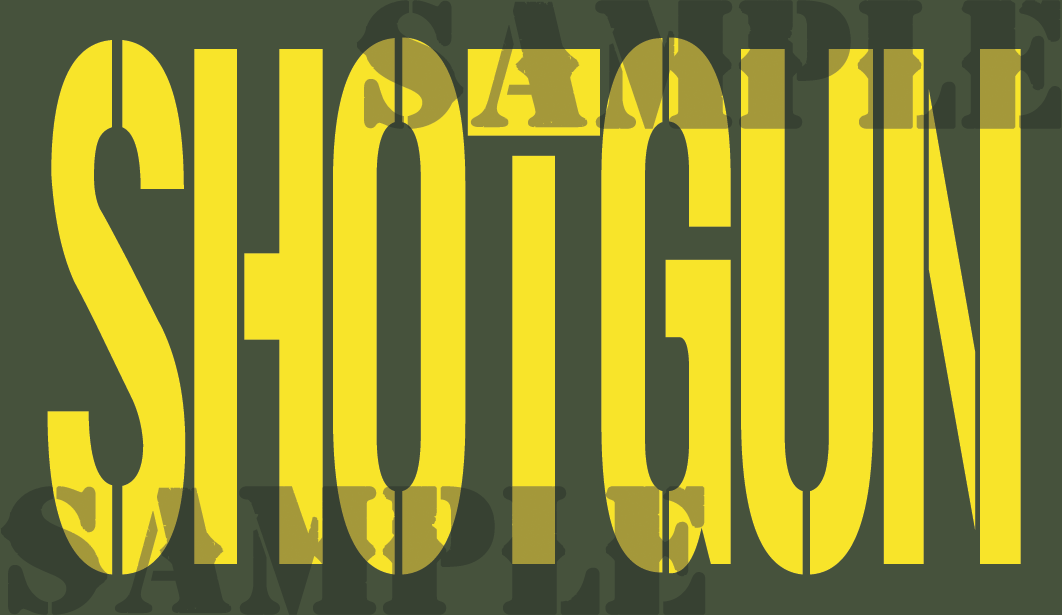 Shotgun - Yellow - Stencil  - .50Cal (NC)