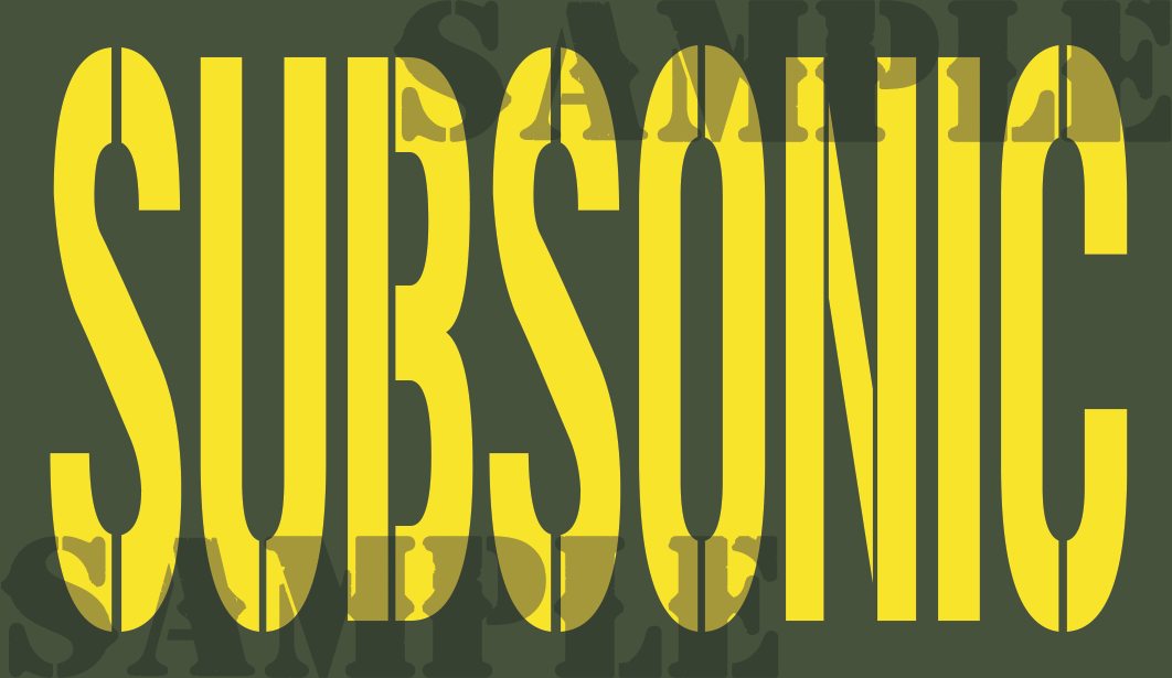 Subsonic - Yellow - Stencil   - .50Cal (NC)
